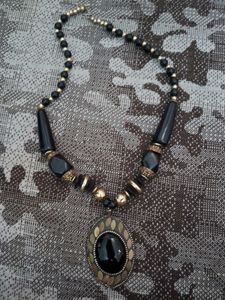 Black & Gold Statement Necklace