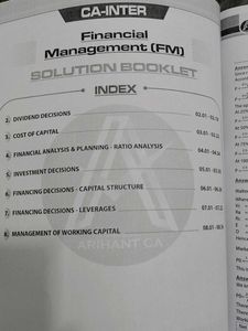 CA Inter FM Solution Booklet