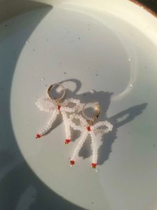 Beaded Bow Earrings