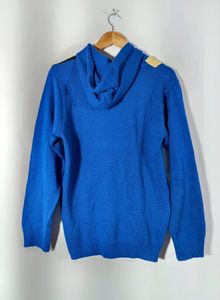 Men Dark Blue Woollen Hoodie | Chest 42| Length 26