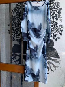 Blue Tie Dye Midi Dress