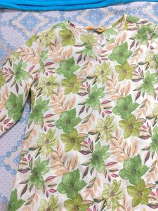 Leaf Print Tunic Top