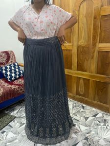 Gray Embellished Lehenga