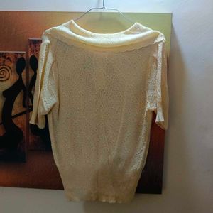 Floral Collar Knit Top