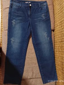 Light Weight Distressed Jean In Mint Condition