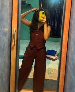 Burgundy Maroon Co-ord Set