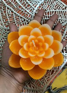 Lotus Candle ornaage color