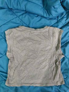 H&amp;m crop grey Colorado Springs Tee