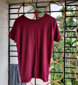 Maroon Fitted Top