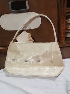 Vintage White Beaded Evening Bag