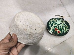 Combo Of Paper Bowl And Wooden Art Decor
