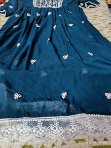 new xl embroidery georgette anarkali