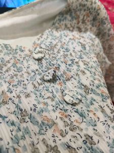 Cute White Floral Top
