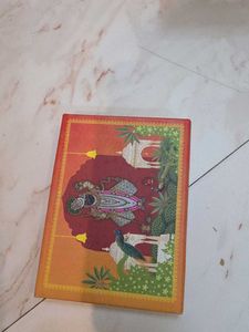 orange silver coin empty box