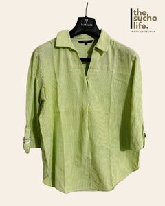 Medium Vero Moda Green V-Neck Top | Free Delivery