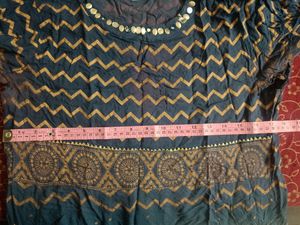 Rayon Anarkali Kurti In Rama Green Colour