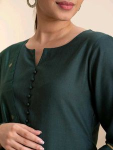 Green Kurti  Dupatta Set