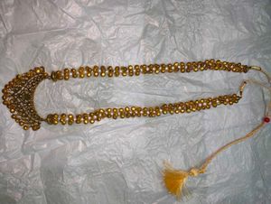 Gold Oxidised Necklace Set