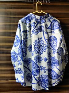 Blue Floral Print Shirt