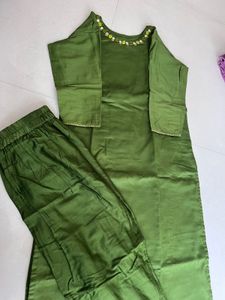 Green Satin Top