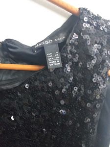 Mango BlackSequin Party Dress