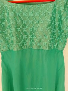 Beautiful Green Color Anarkali Kurti💚