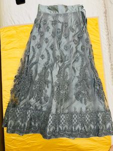 Grey Readymade Lehenga