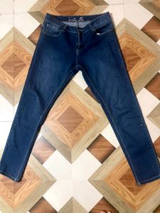 Dark Blue Denim Jeans For Womens