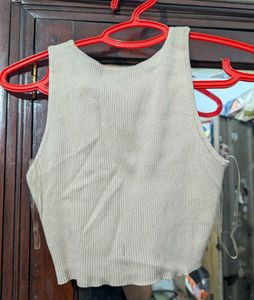 Ribbed Button Tank Top