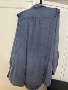 Ruffle Denim Top