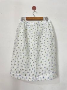 White Colourful Polka Dot Skirt