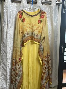 Lemon Colour Designer Dress