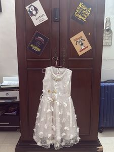 Girls&#39; White Floral Dress