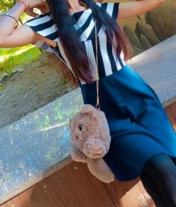 Navy Blue And White Middi