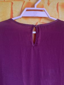 Burgundy Knot Front Dress