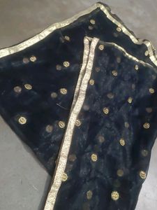 Black Net Dupatta