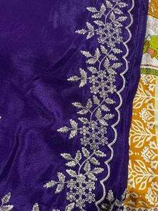Cut work Saree