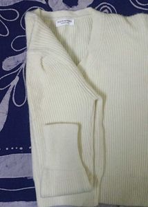 Cream Button-Down Cardigan