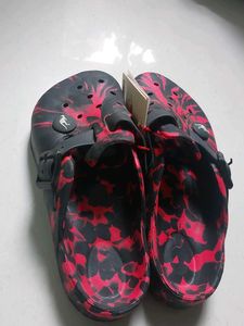 Branded Red Black Crocs