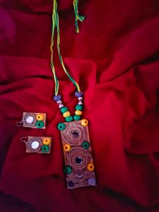 Handmade Jute Necklace &amp; Earrings Set