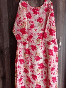 Floral Cotton Nighty with Long Sleeves