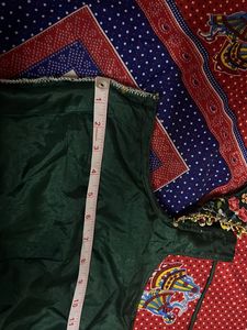Bottle Green Lehenga With Multicolour Blouse💚
