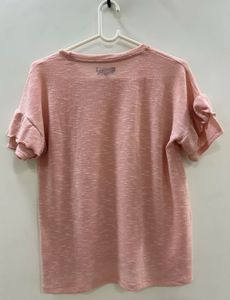 Blush Pink Ruffle Sleeve Top