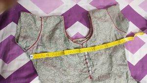Red 🍒 &amp; Grey Heavy Flare Cotton Anarkali Dress
