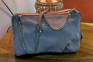 BiBi Taupe Leather Crossbody