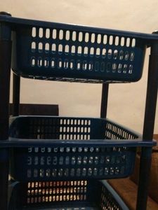 Blue Plastic Storage Baskets