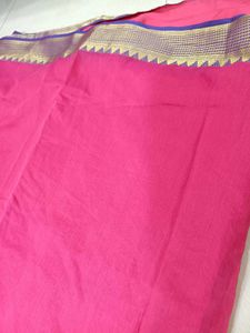 Silk Saree- Pink Saree With Purple Border