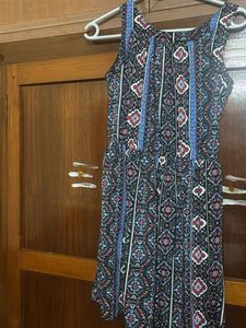 Patterned Sleeveless Dress