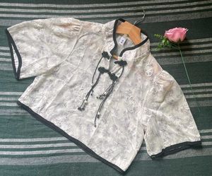 Floral Lace Cheongsam Top Korean Wear New