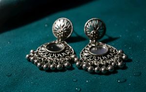 Silver jhumka earrings ✨